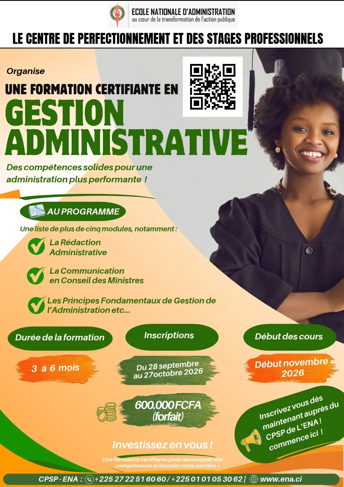 Offre d'emploi FORMATION CERTIFIANTE EN GESTION ADMINISTRATIVE