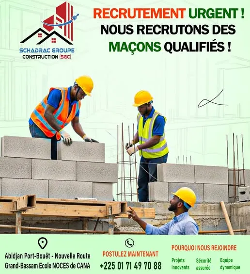 RECRUTEMENT DES MAçONS QUALIFIERS