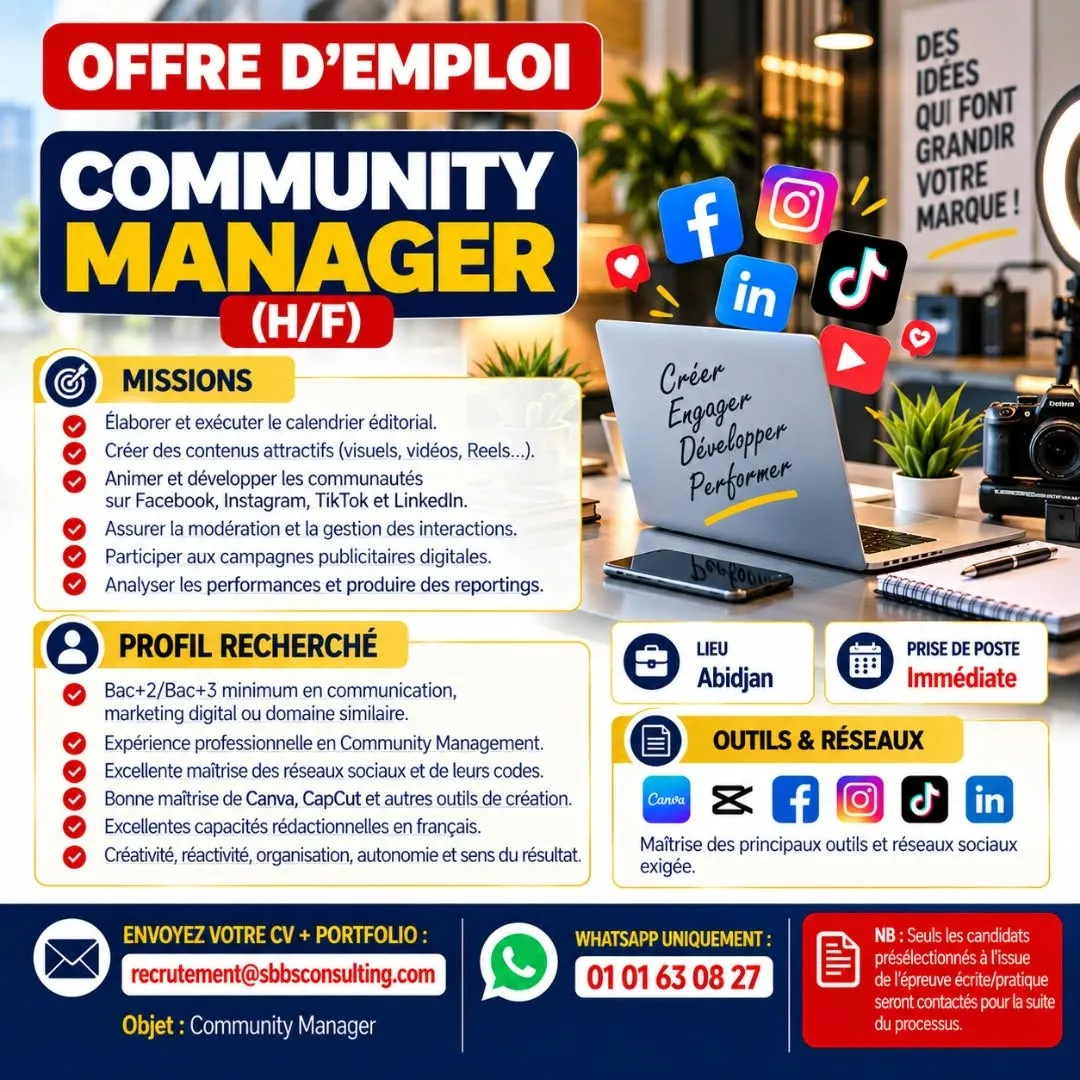 RECRUTEMENT COMMUNITY MANAGER (H/F)
