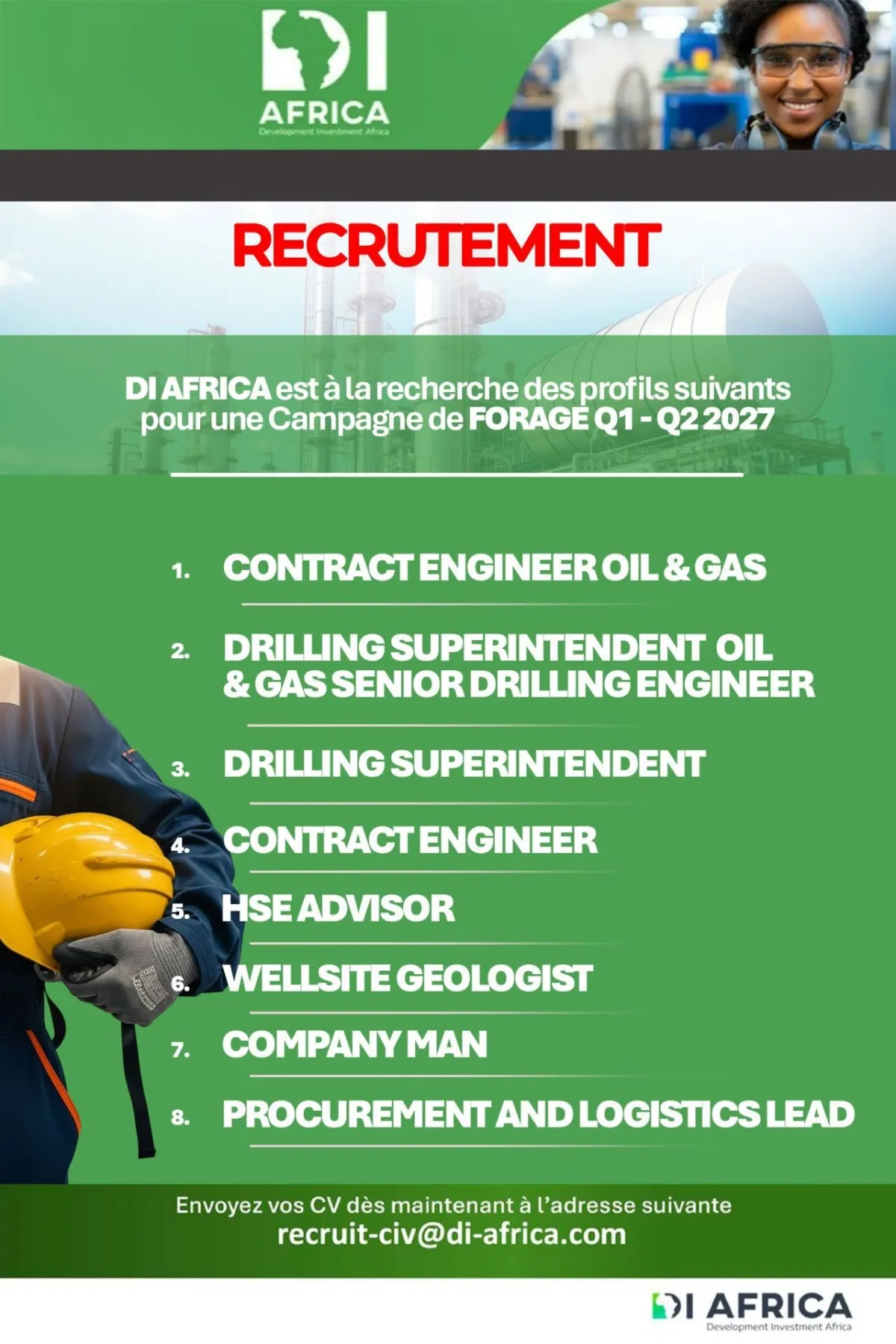 RECRUTEMENT DE PLUSIEURS POSTES