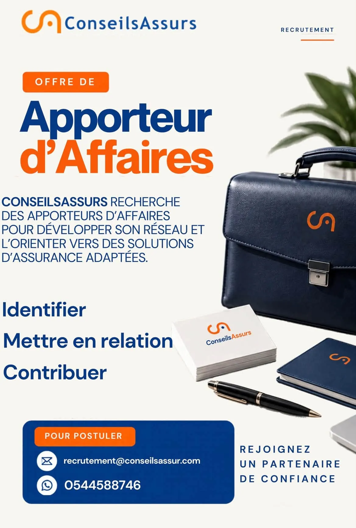 Offre d'emploi RECRUTEMENT APPORTEUR D'AFFAIRES (H/F)