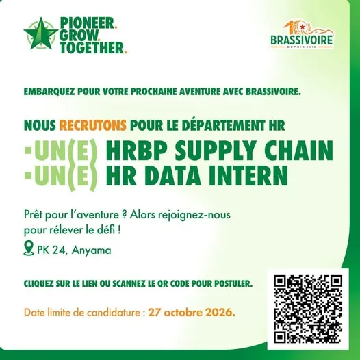 Offre d'emploi RECRUTEMENT DE PLUSIEURS POSTES