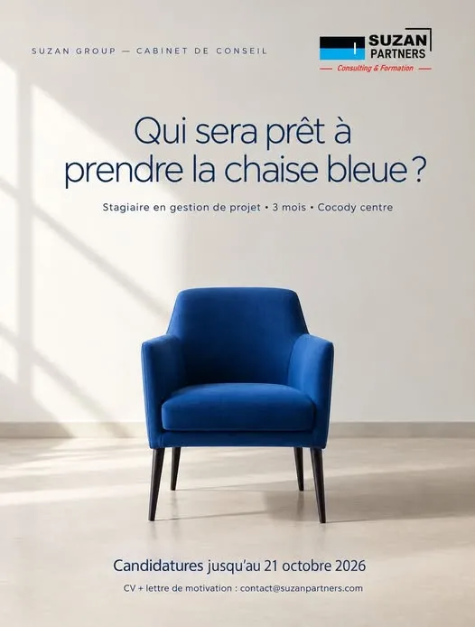 Offre d'emploi RECRUTEMENT STAGIAIRE EN GESTION DE PROJET