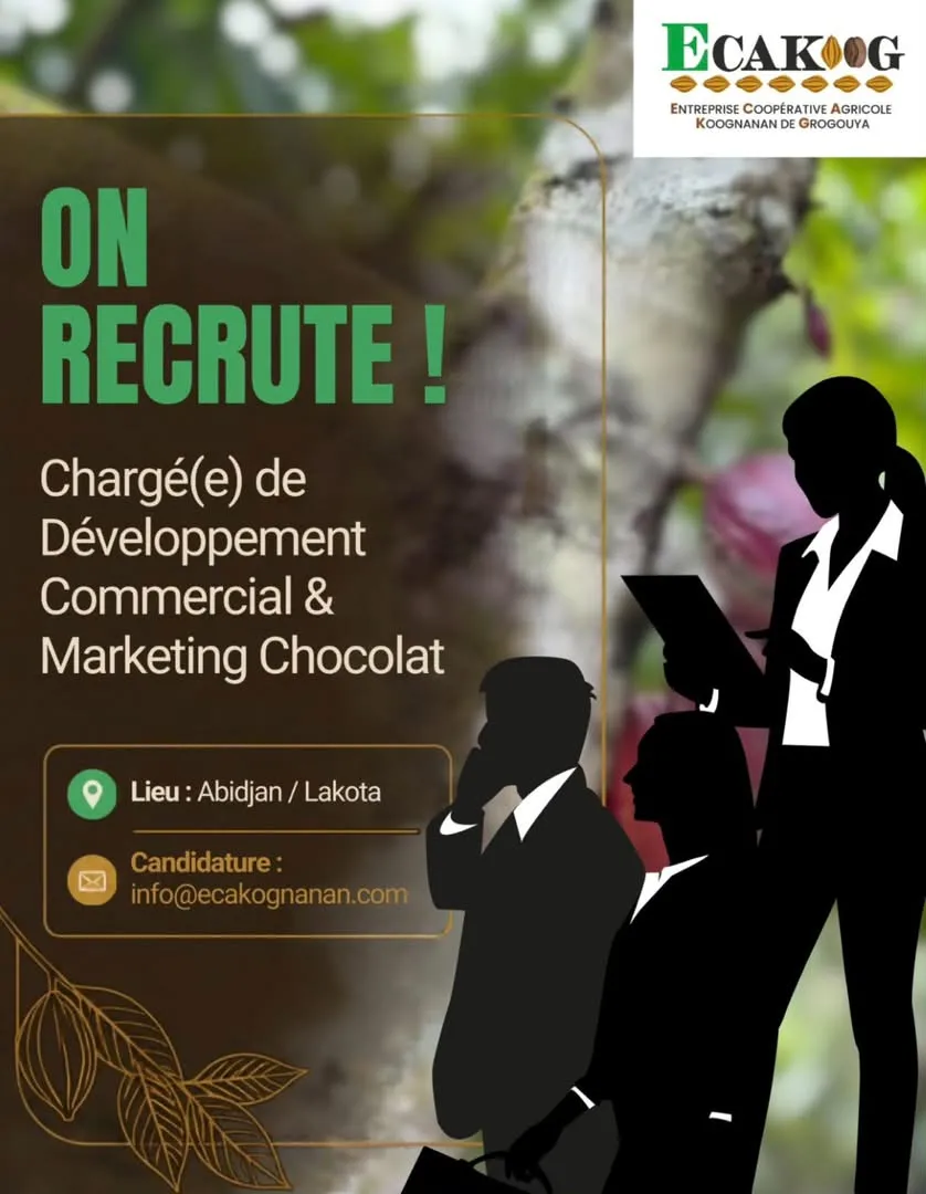 RECRUTEMENT CHARGÉ DE DÉVELOPPEMENT COMMERCIAL MARKETING CHOCOLAT