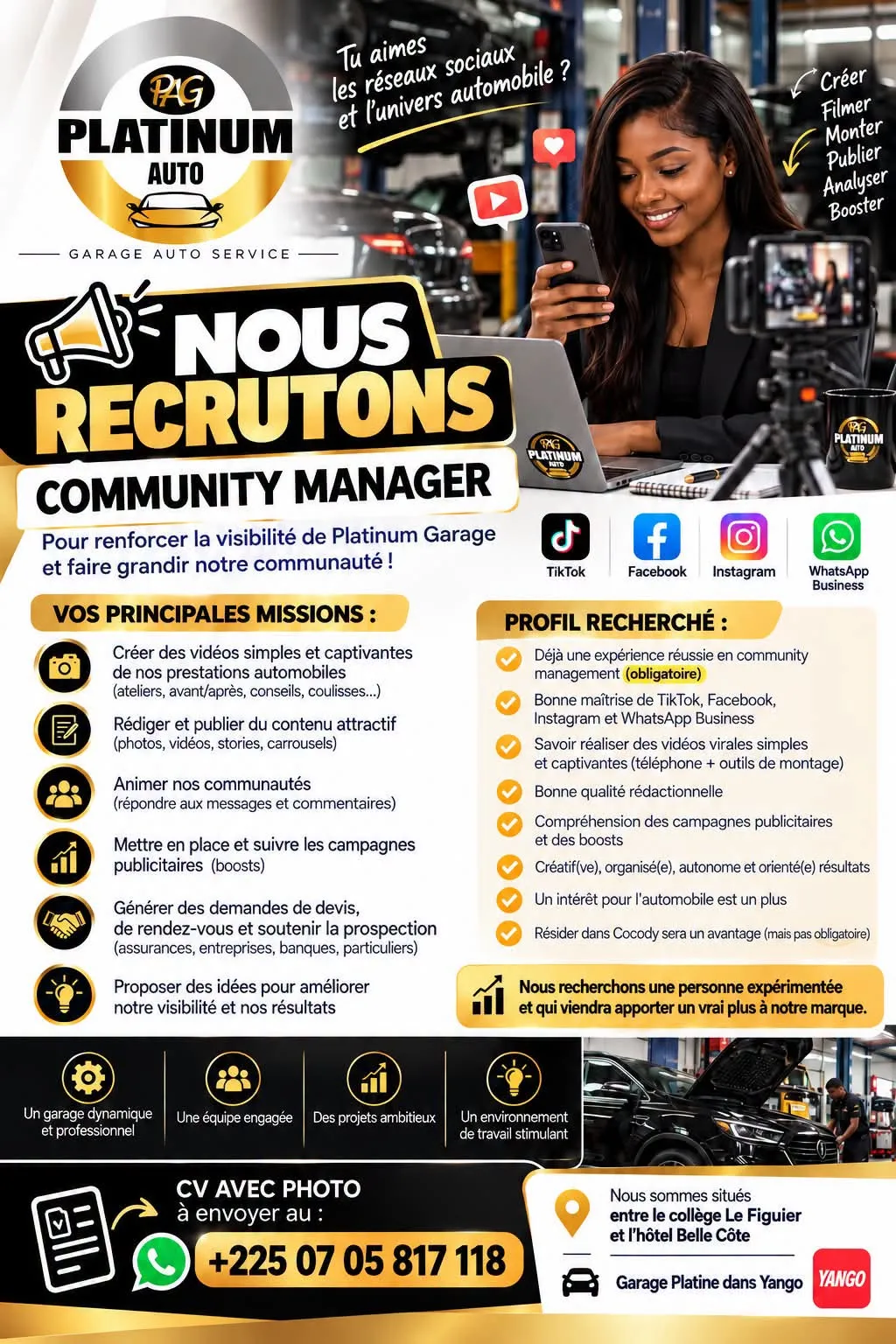 OFFRE D’EMPLOI : COMMUNITY MANAGER -  - COTE D'IVOIRE
