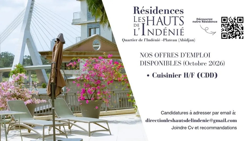 RECRUTEMENT D'UN CUSINIER (H/F) -  - ABIDJAN