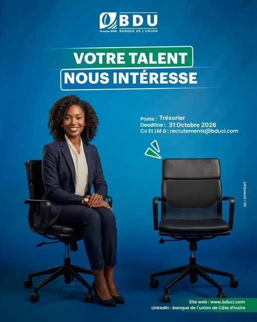 Offre d'emploi RECRUTEMENT D'UN TRESORIER (H/F)
