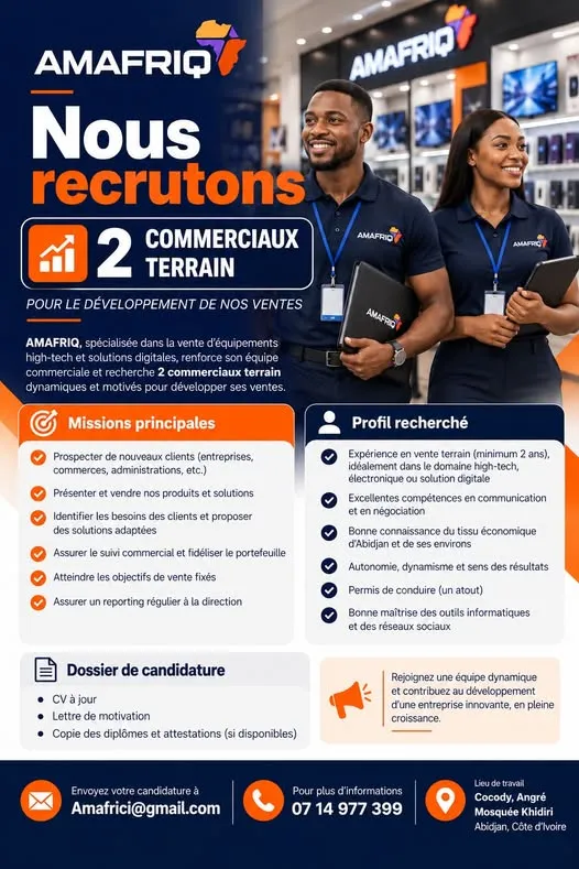 RECRUTEMENT DES COMMERCIAUX TERRAIN