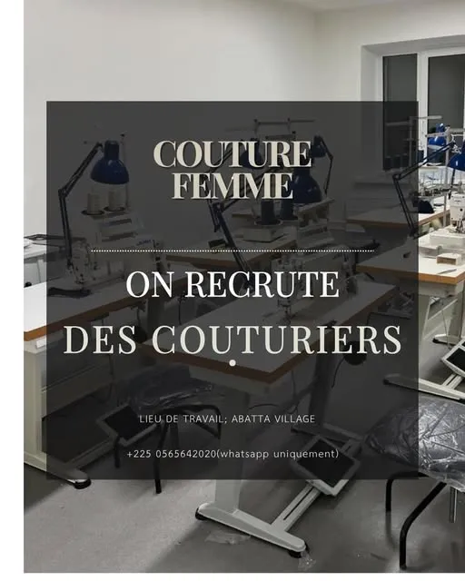 RECRUTEMENT D'UN COUTURIER (H/F)