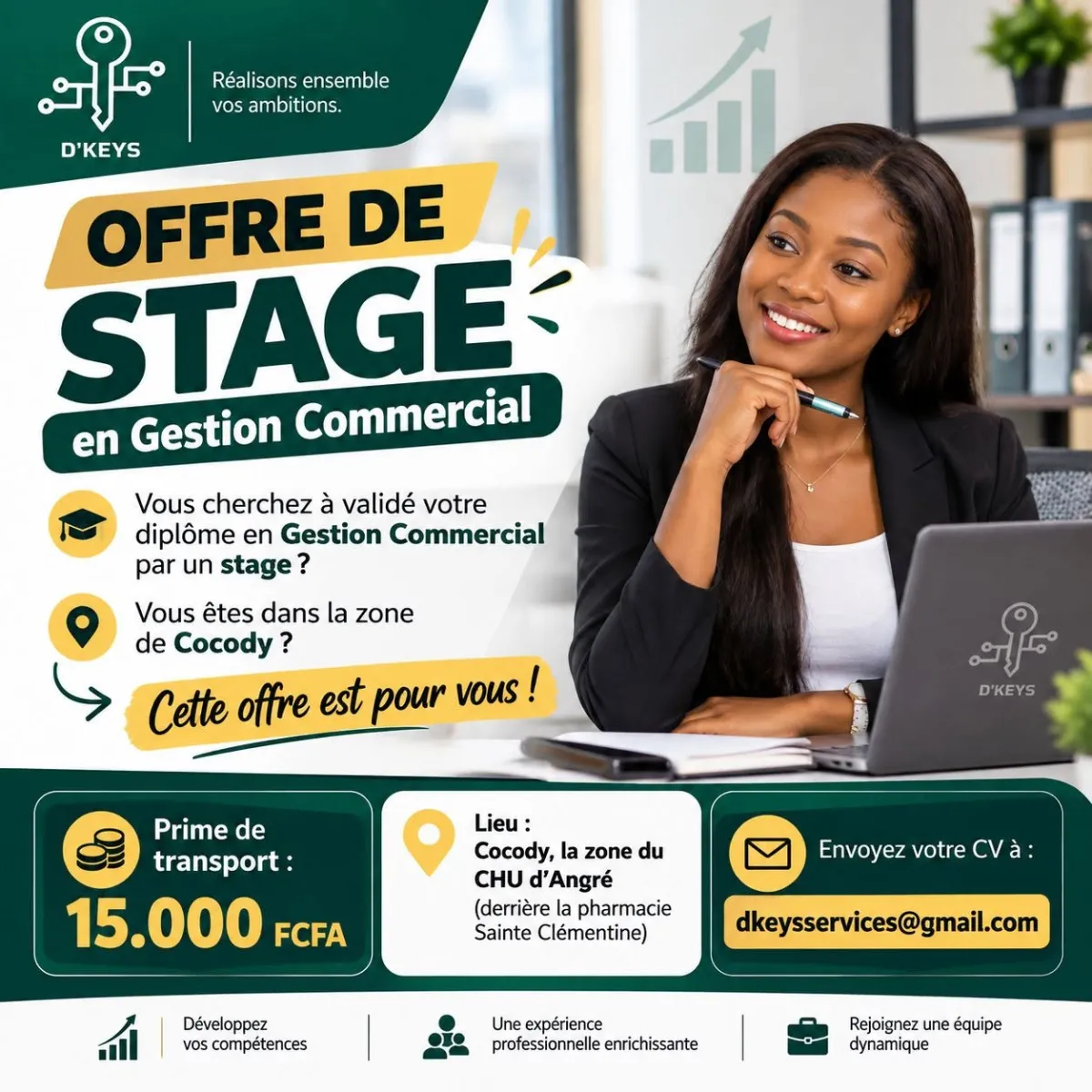 RECRUTEMENT STAGIAIRE GESTION COMMERCIALE