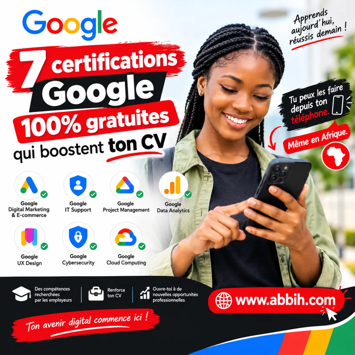 Offre d'emploi 7 CERTIFICATIONS GOOGLE 100% GRATUITES A FAIRE