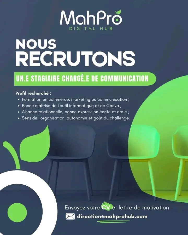 RECRUTEMENT CHARGÉ DE COMMUNICATION STAGIAIRE (H/F)