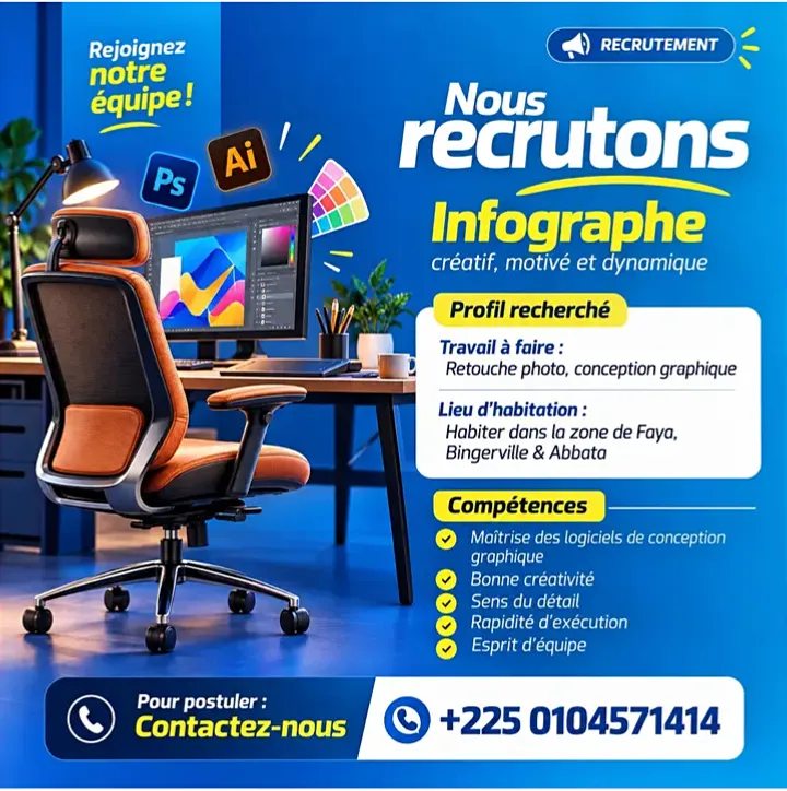 RECRUTEMENT D'UN INFOGRAPHISTE H/F