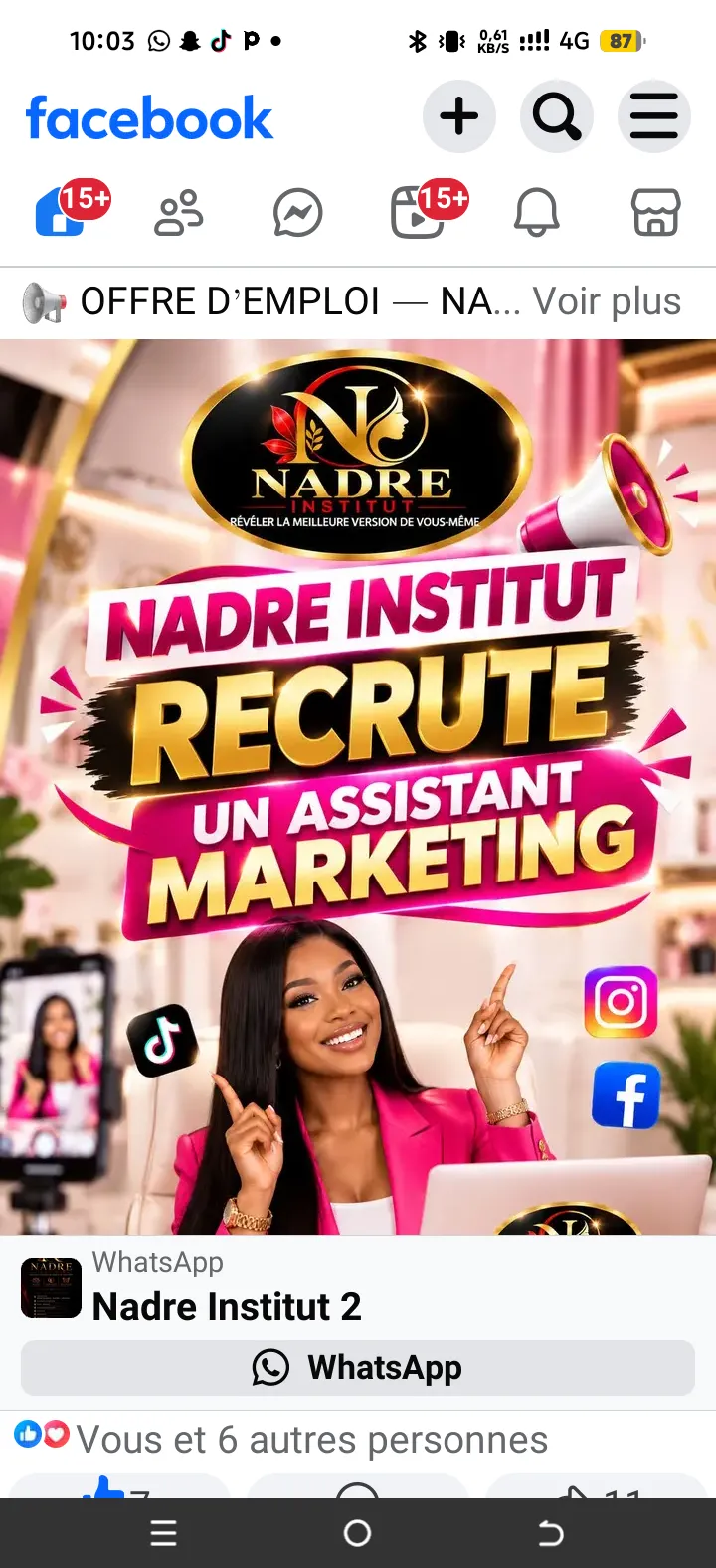 RECRUTEMENT D'UNE ASSISTANTE MARKETING