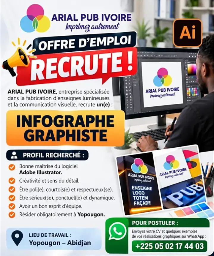 RECRUTEMENT D'UN INFOGRAPHISTE H/F