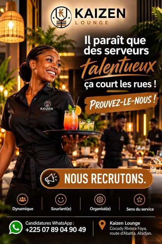 RECRUTEMENT DE SERVEUR / SERVEUSE