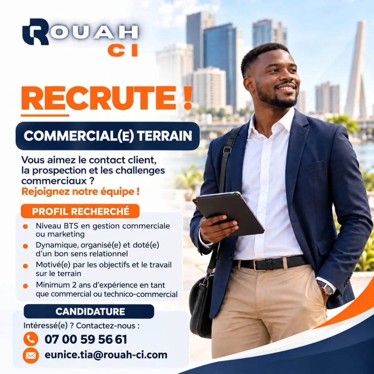 RECRUTEMENT D'UN TECHNICIEN COMMERCIAL (H/F)