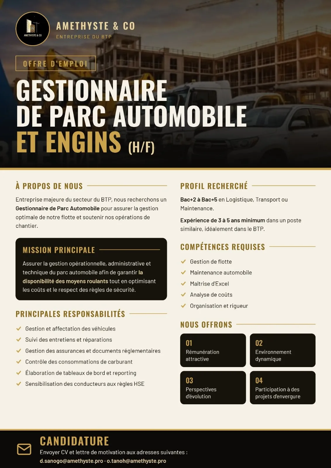 GESTIONNAIRE DE PARC AUTO
