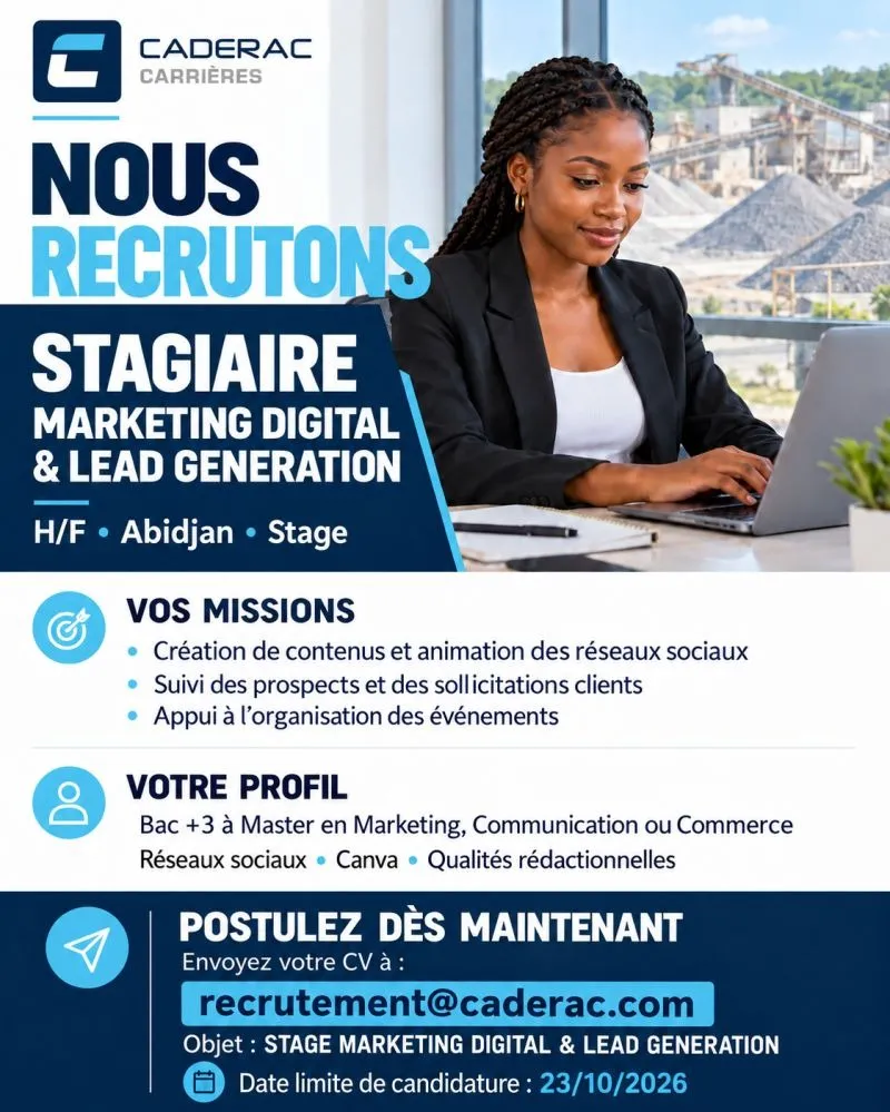RECRUTEMENT STAGIAIRE MARKETING DIGITAL