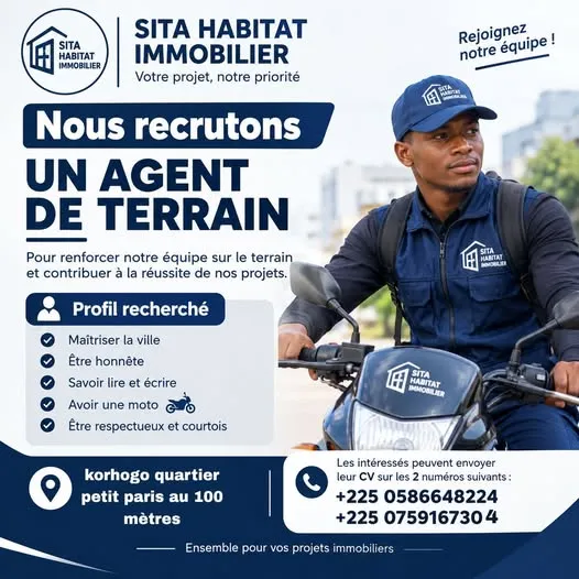 RECRUTEMENT AGENT DE TERRAIN