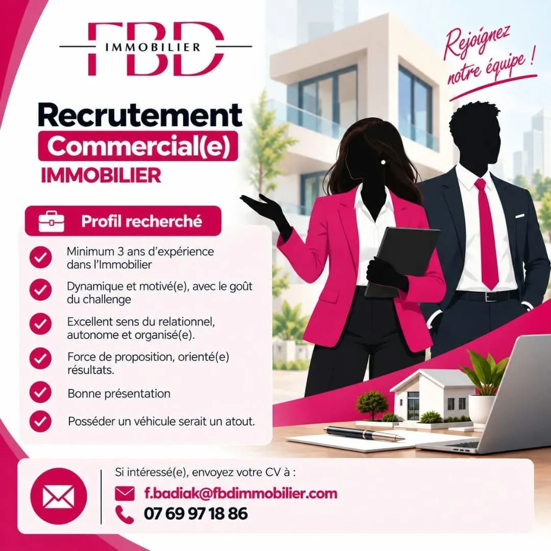 RECRUTEMENT D'UN COMMERCIAL (H/F)