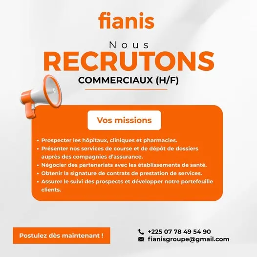RECRUTEMENT DES COMMERCIAUX TERRAIN