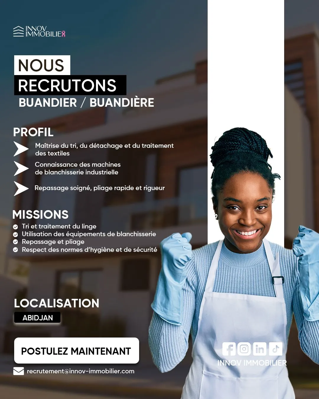 RECRUTEMENT DE BUANDIER / BUANDIERE