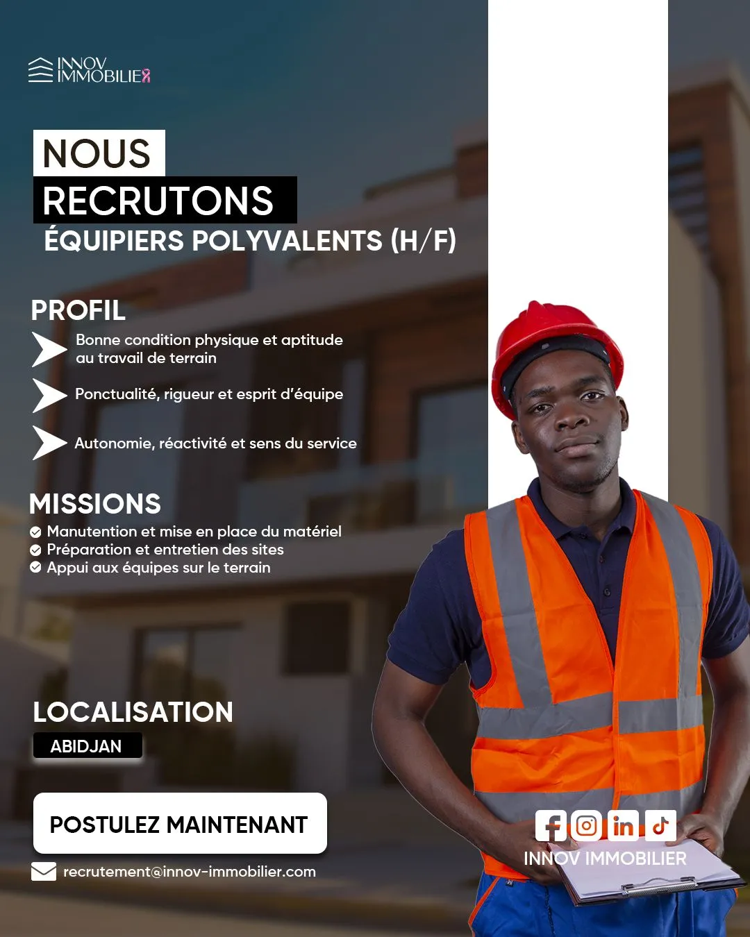 RECRUTEMENT EQUIPIERS POLYVANLENT (H/F)