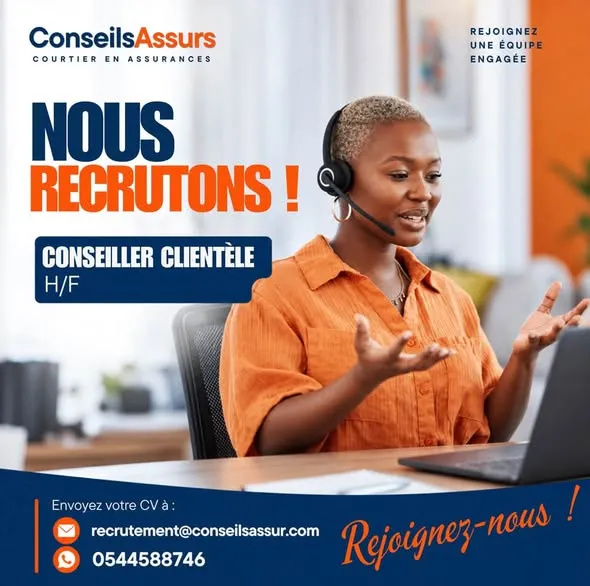 RECRUTEMENT CONSEILLER COMMERCIAL H/F