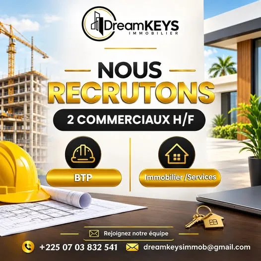 RECRUTEMENT DE DEUX COMMERCIAUX