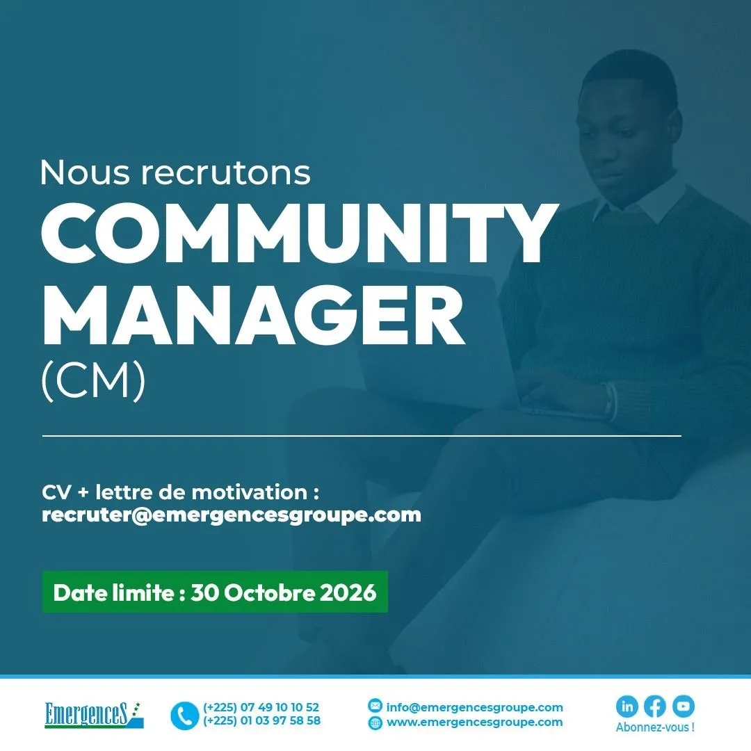 OFFRE D’EMPLOI : COMMUNITY MANAGER (H/F)