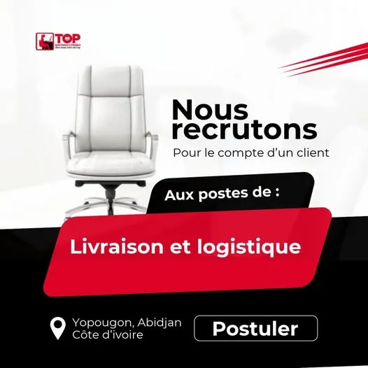 RECRUTEMENT LIVRAISON ET LOGISTIQUE