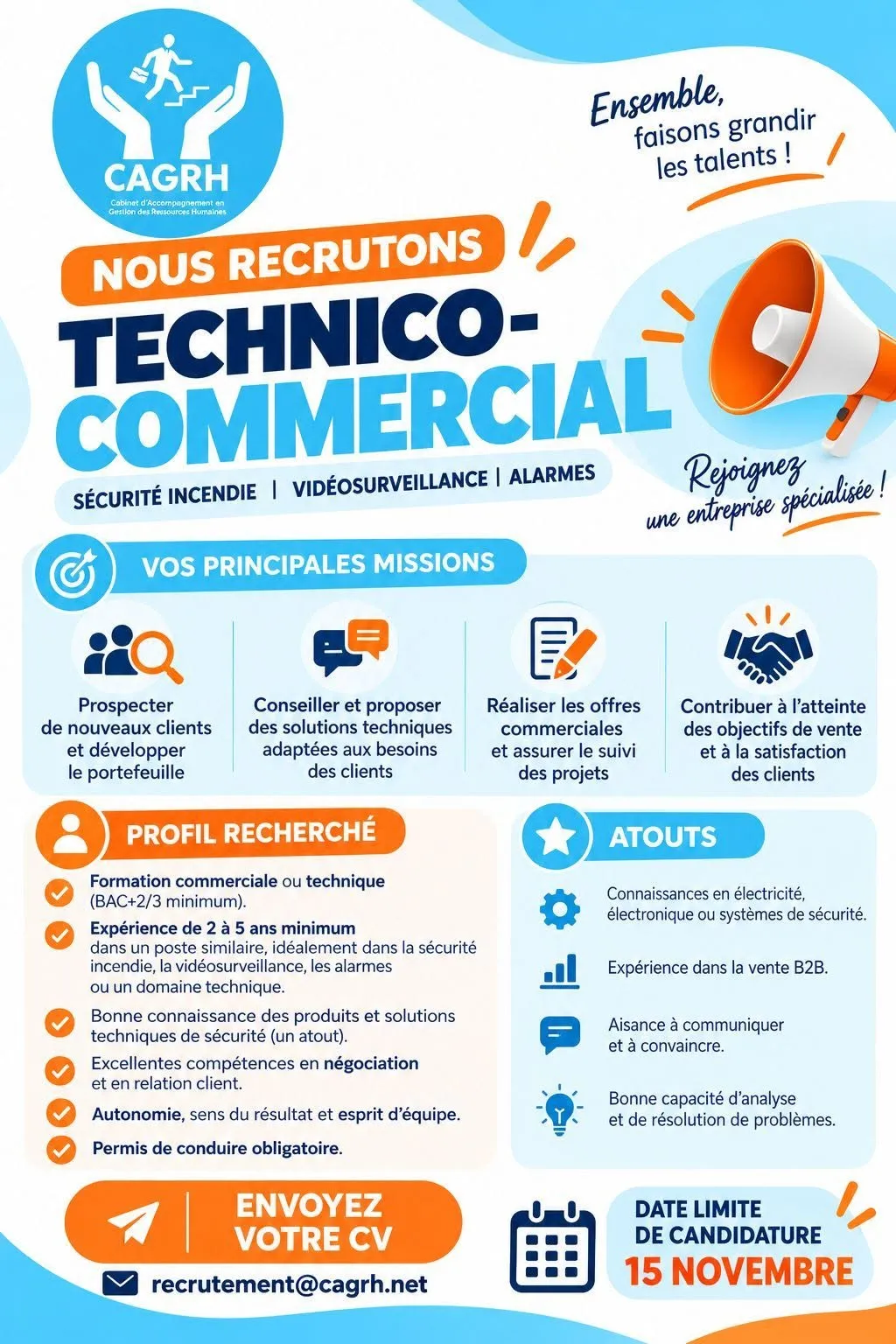 RECRUTEMENT TECHNICO- COMMERCIAL (H/F)