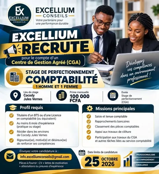 STAGE DE PERFECTIONNEMENT EN COMPTABILITÉ