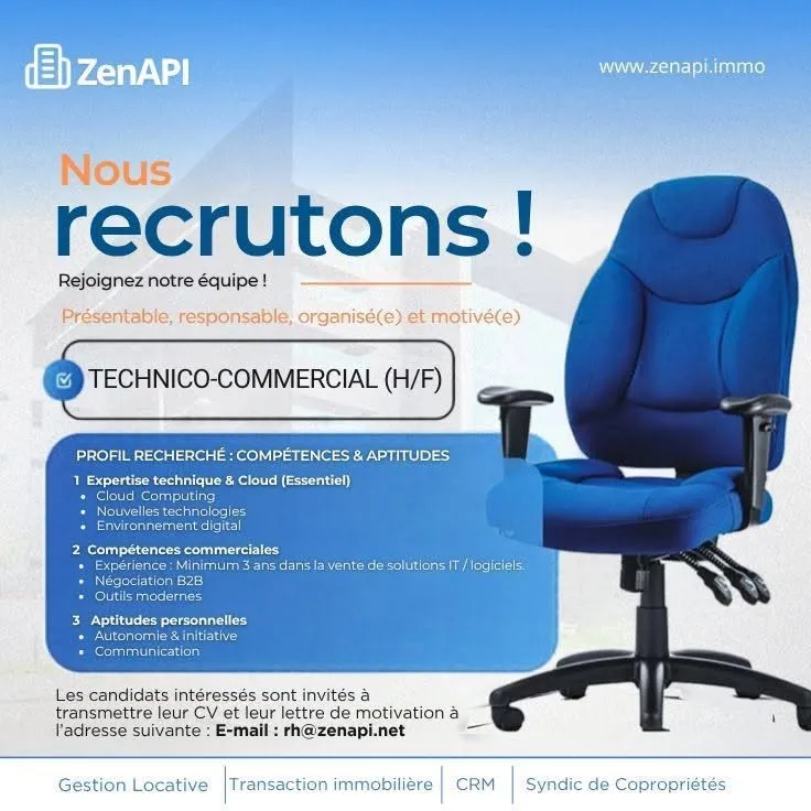 OFFRE D’EMPLOI TECHNICO-COMMERCIAL (H/F)