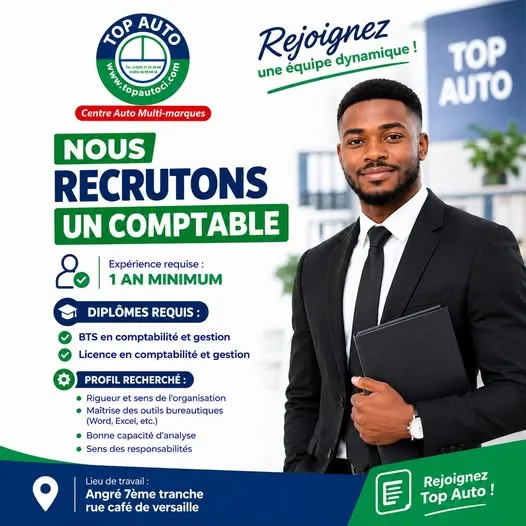 RECRUTEMENT D’UN COMPTABLE (H/F)
