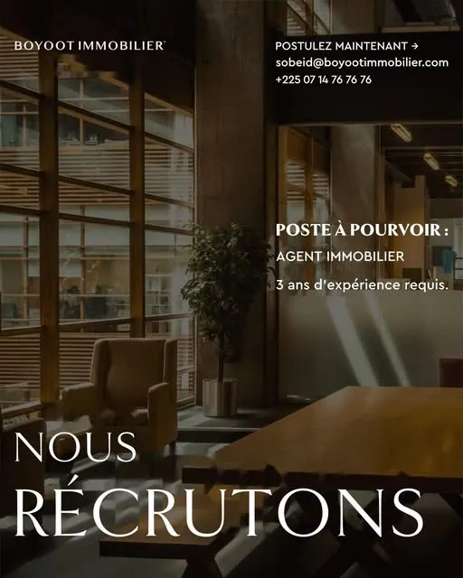 RECRUTEMENT DES AGENTS IMMOBILIERS
