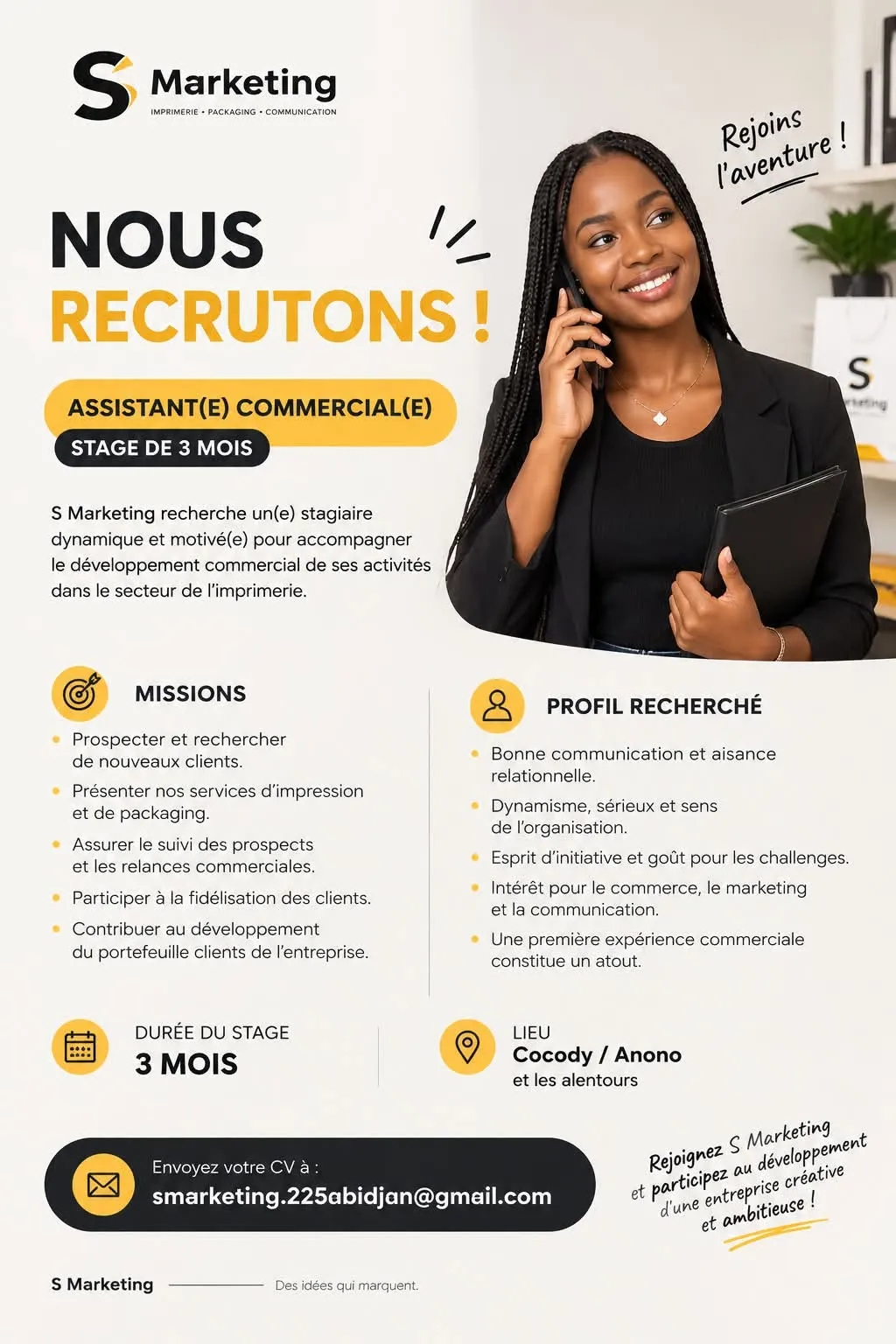 RECERUTEMENT ASSISTANT COMMERCIAL (H/F)