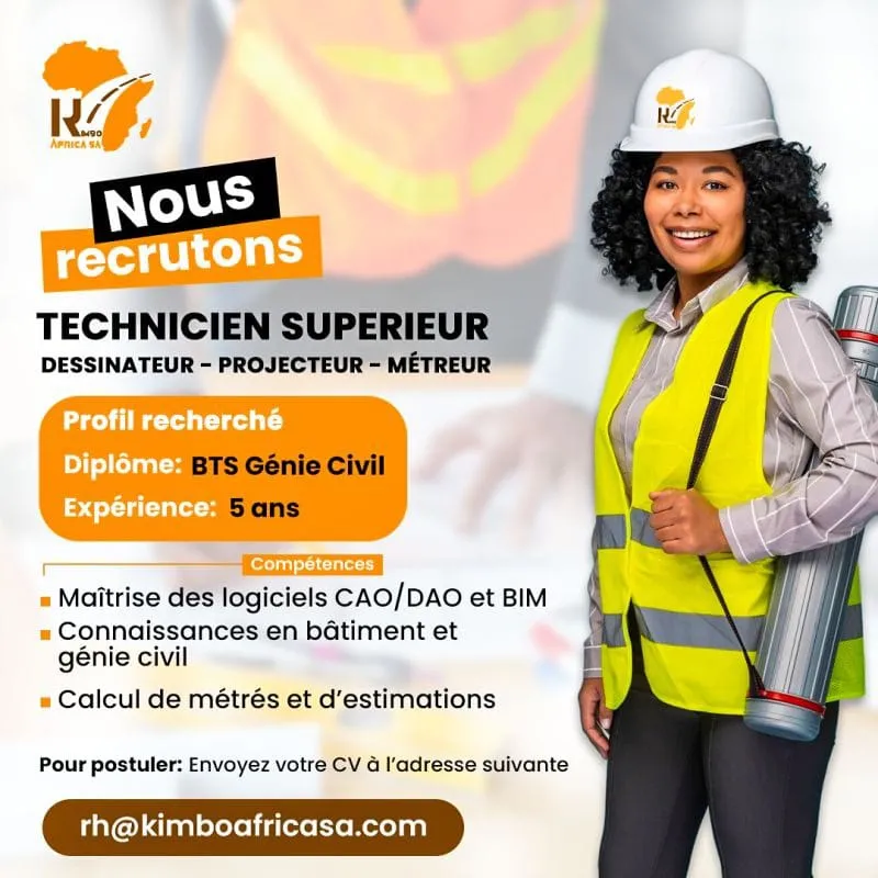 RECRUTEMENT TECHNICIEN SUPERIEUR DESSINATEUR (H/F)