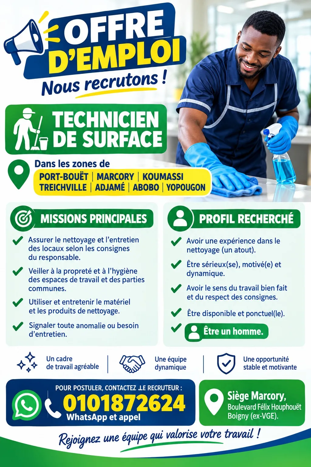 RECRUTEMENT TECHNICIEN DE SURFACE (H/F)