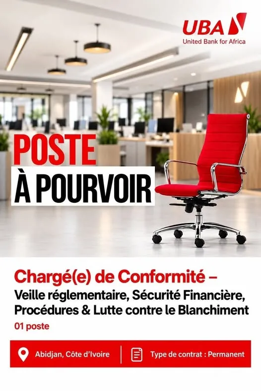 RECRUTEMENT CHARGE DE CONFORMITE (H/F)