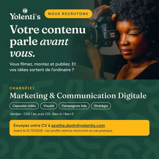 RECRUTEMENT CHARGE MARKETING / COMMUNICATION DIGITALE