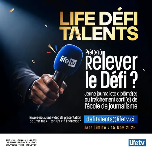 LIFE TV RECRUTE DES JOURNALISTES