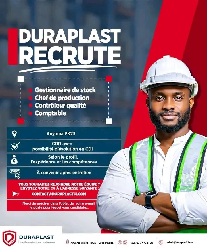 RECRUTEMENT DE PLUSIEURS POSTES