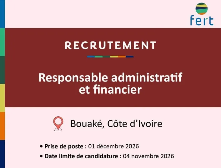 OFFRE D'EMPLOI RESPONSABLE ADMINISTRATIF
