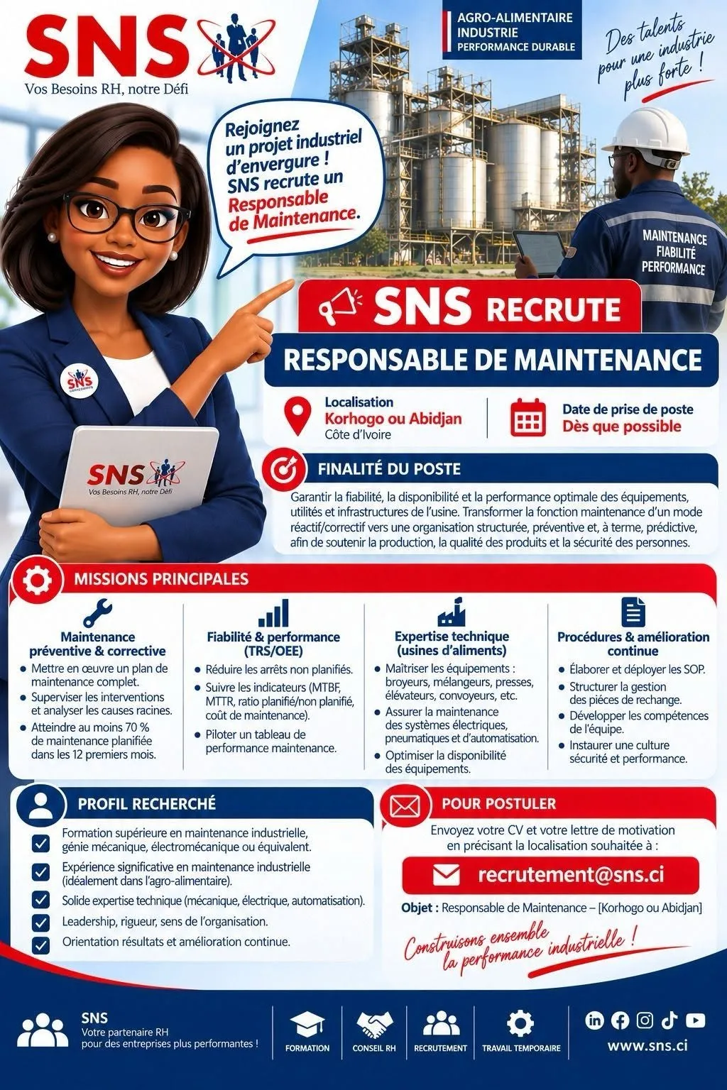 RECRUTEMENT RESPONSABLE DE MAINTENANCE