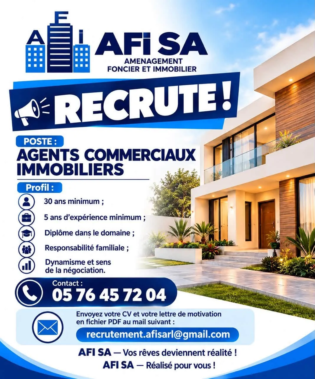 RECRUTEMENT AGENT COMMERCIAL (H/F)