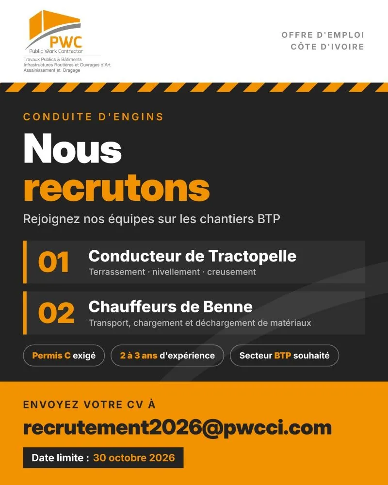 RECRUTEMENT DE PLUSIEURS POSTES