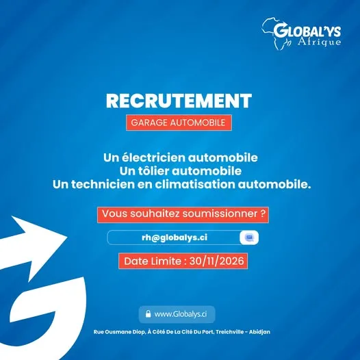 CARAGE RECRUTE ELECTRICIEN AUTOMOBILE / TOLIER AUTOMOBILE