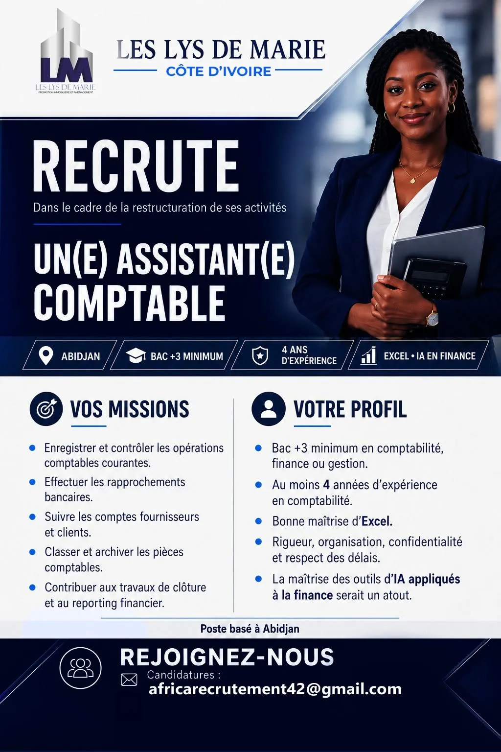 RECRUTEMENT ASSISTANT COMPTABLE (H/F)